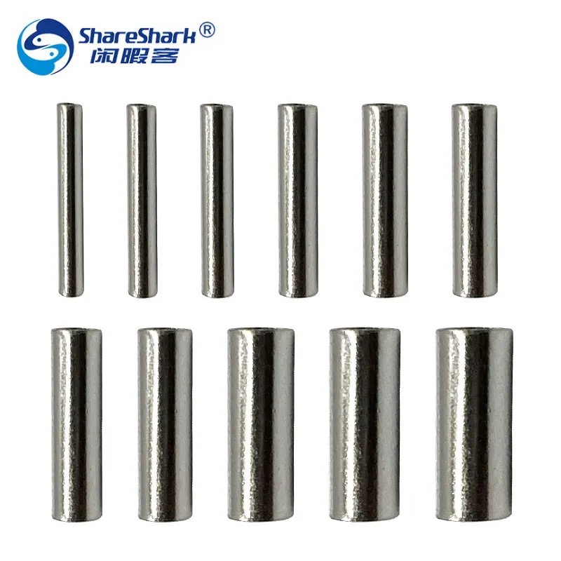 

100pcs/bag Steel wire rope copper sleeve pipeline rope stop sleeve cable crimping ring sleeve fishing gear accessories