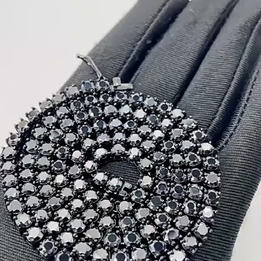 

Custom Tennis Necklace 3mm Black Moissanite Diamond Tennis Chain