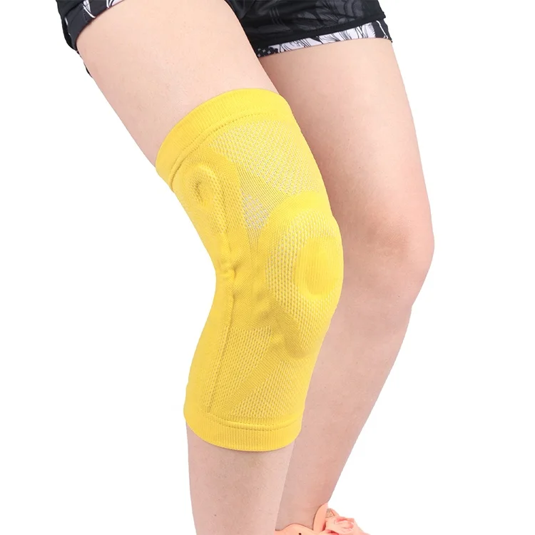 

2021 Elastic Gym Knee Support Brace Compression Sleeve Orthopedic Knee Pad Supporter Knee Support with Stays, Black.blue.pink.yellow.rose red