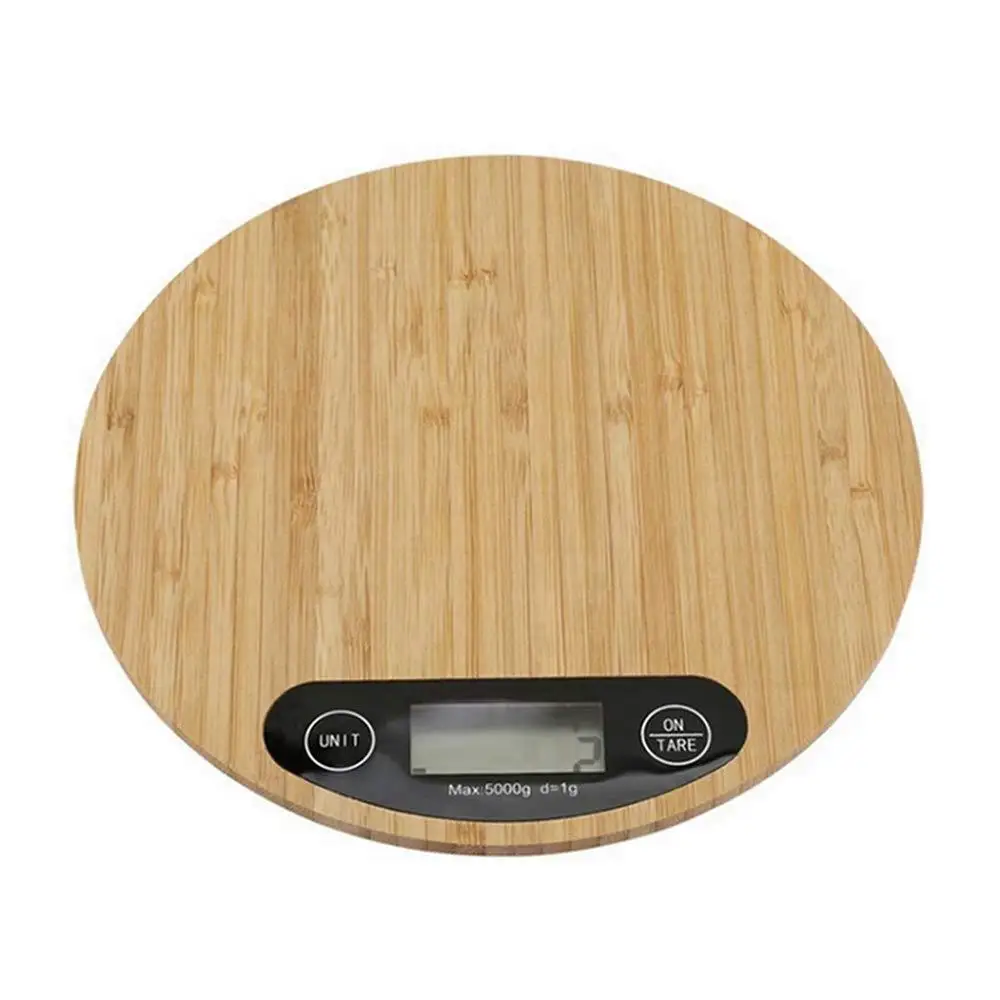 

Wholesale Bamboo Round Food Scale Hot Selling Balance Digital Food Round Kitchen Scale Digital
