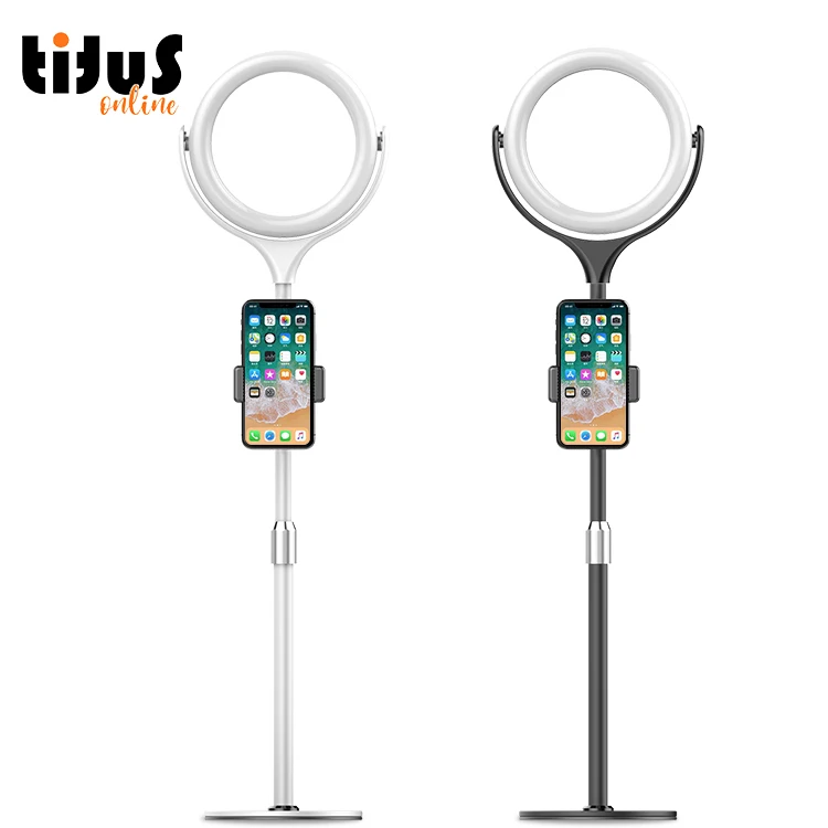 

F537 8Inch 20cm LED Selfie Stick Tripod Stand LED Selfie Ring Light Dimmable LED Selfie Phone Holder