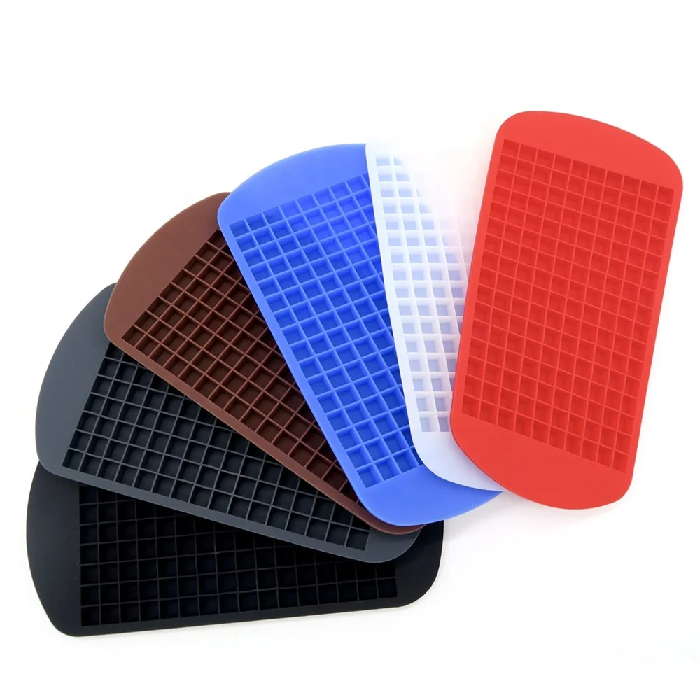 

1X1Cm Mini Ice Maker Hold Custom Color Large Reusable Easy-Release Silicone Silicone Ice Cube Tray Mold, Plating color