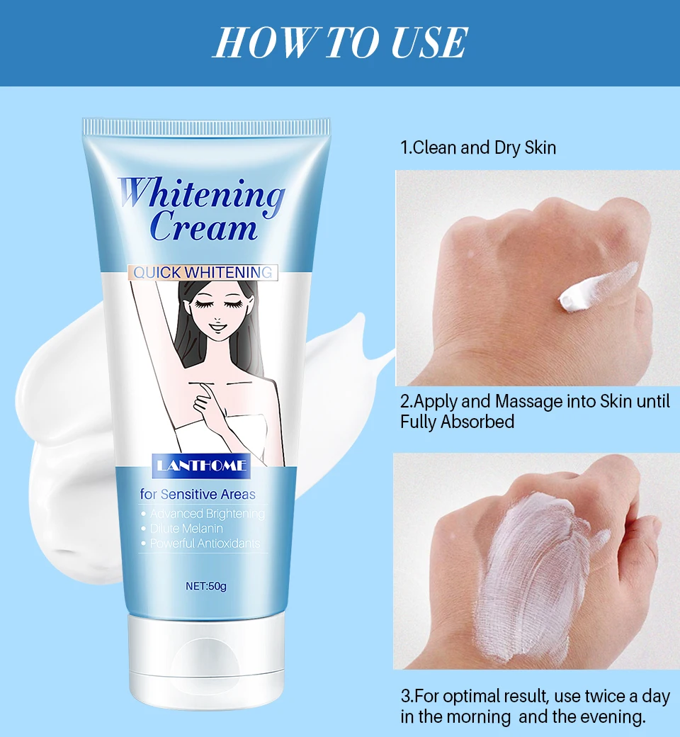 Hot Sale Women Skin Bikini Face Lightening Bleaching Moisturizing Cream With Natural Ingredients