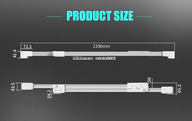 
Brand New Adjustable Electrically Operated Telescopic Curtain Railswith High Quality adjustable curtain rod set 