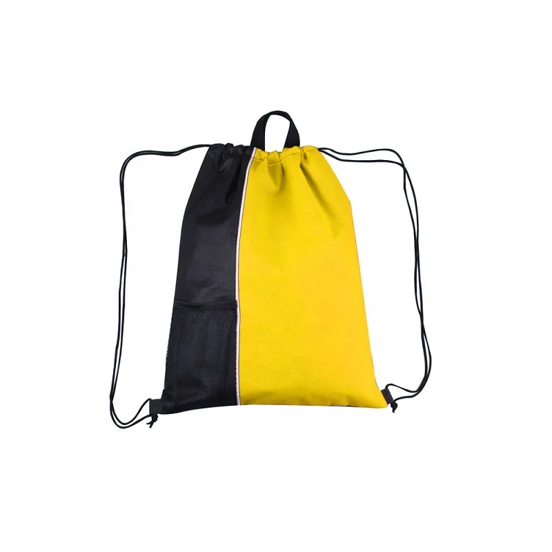 

Eco Friendly custom logo cinch bag Crescent Sport Promotional Drawstring Backpack