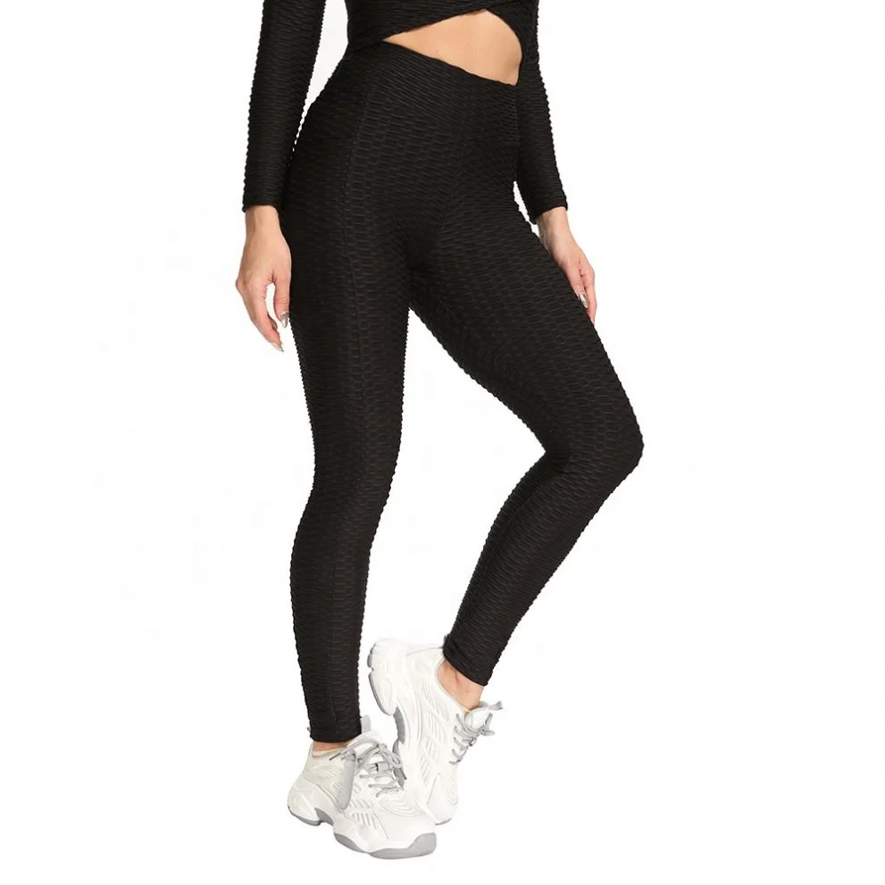 

Fitness Running Gym Sport Pants Hig Waist Alo 100% Polyester Side Pocket Yoga Leggings, Customized colors