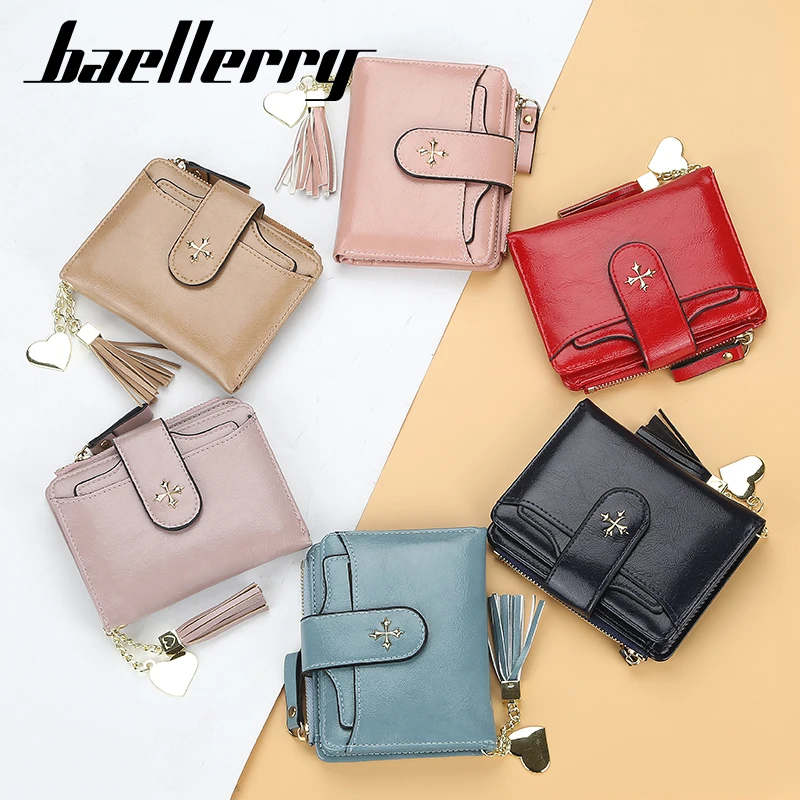 

Wholesale new design baellerry wallet small card holder wallet for women fashion zipper bags women handbags ladies