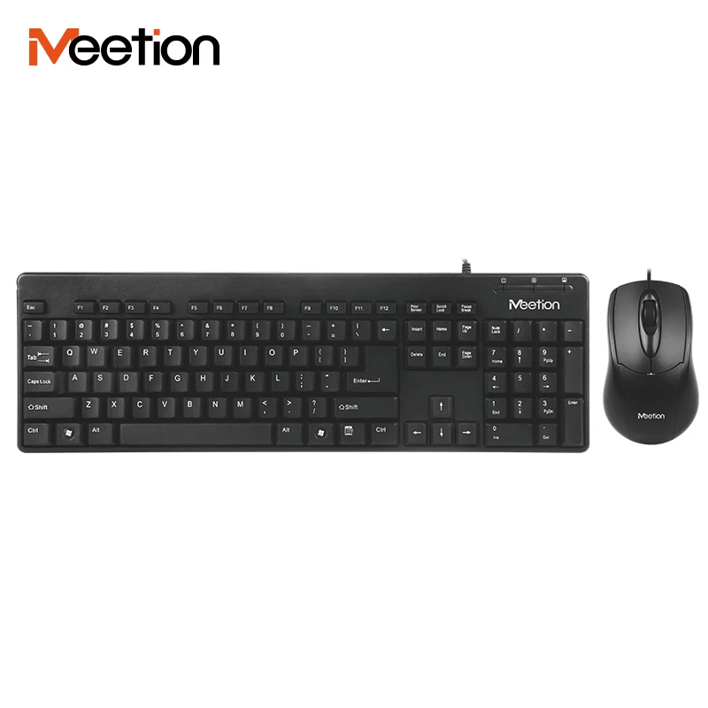 

Hot Sale arabic keyboard Cheap Quiet USB Wired Keyboard Mouse Combo From MeeTion