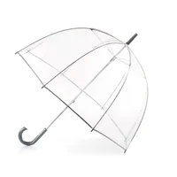 

Custom Logo Printing Women Clear PVC 8K Bubble Umbrella With Easy Grip Handle