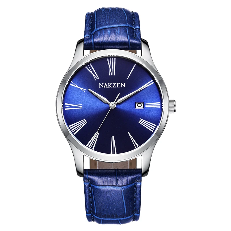 

NAKZEN Fashion Lovers WristWatches Men Women Minimalist Leather Strap Quartz Watch kol saati Simple Watches For Couple