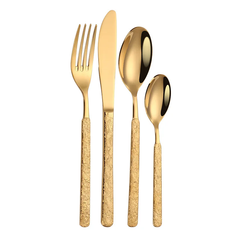 

High End Silverware Knife Spoon Fork Set Stainless Steel Cutlery Set Flatware Dinnerware, As requested