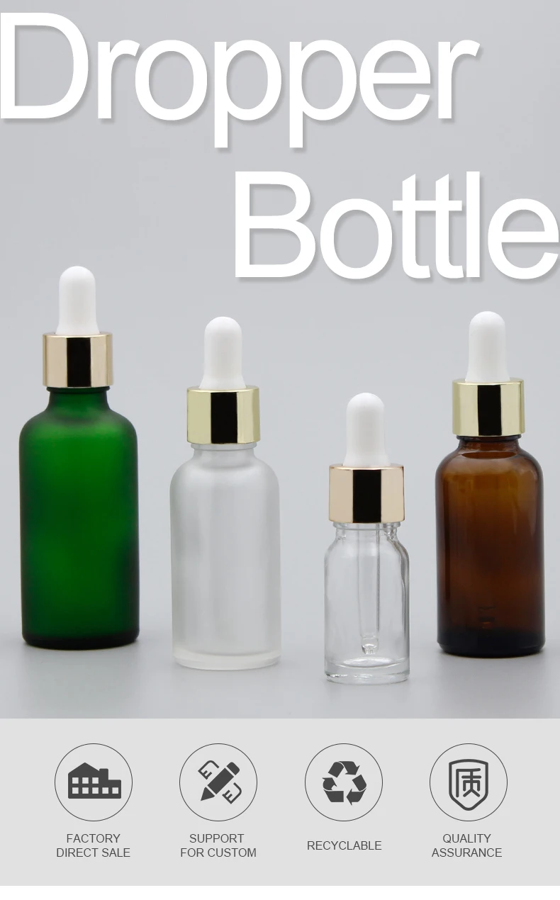 Hot Sale Luxury 10Ml 50Ml Cosmetic Amber Glass Essential Oil Bottle With Dropper