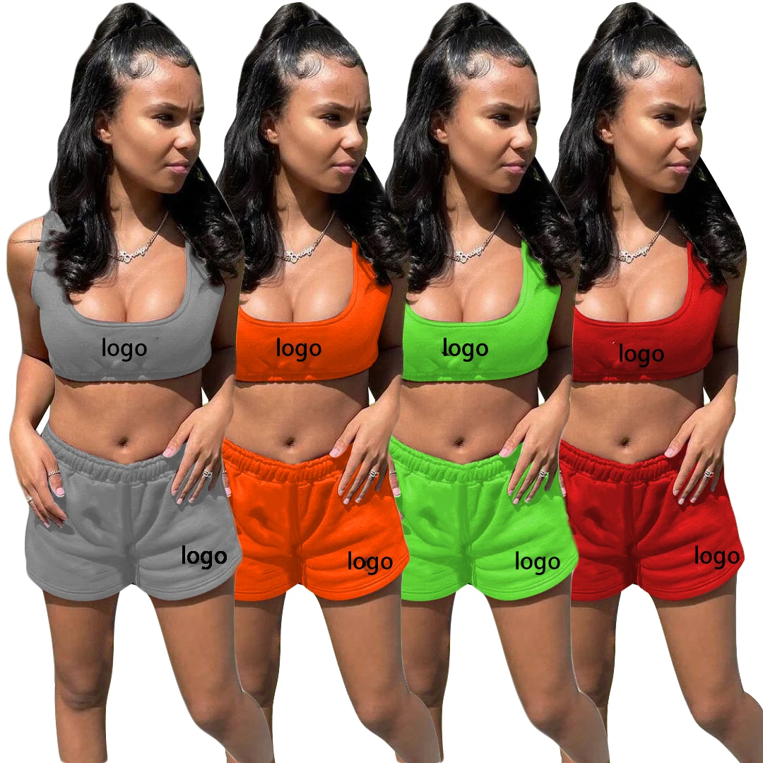 

trendy designer clothes Embroidered logo Short Pants Outfits shorts sets famous brands women two piece shorts set, Picture color