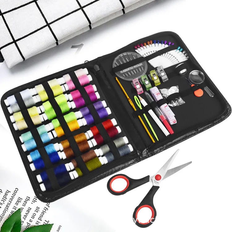 

Hot selling large contents 100 260pcs portable sewing kit adult beginner needle work hand sewing thread