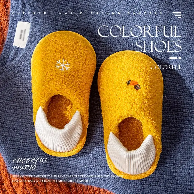 

Hot sale in autumn and winter market, fluffy and warm, ladies and children's household cotton slippers, indoor cotton slippers