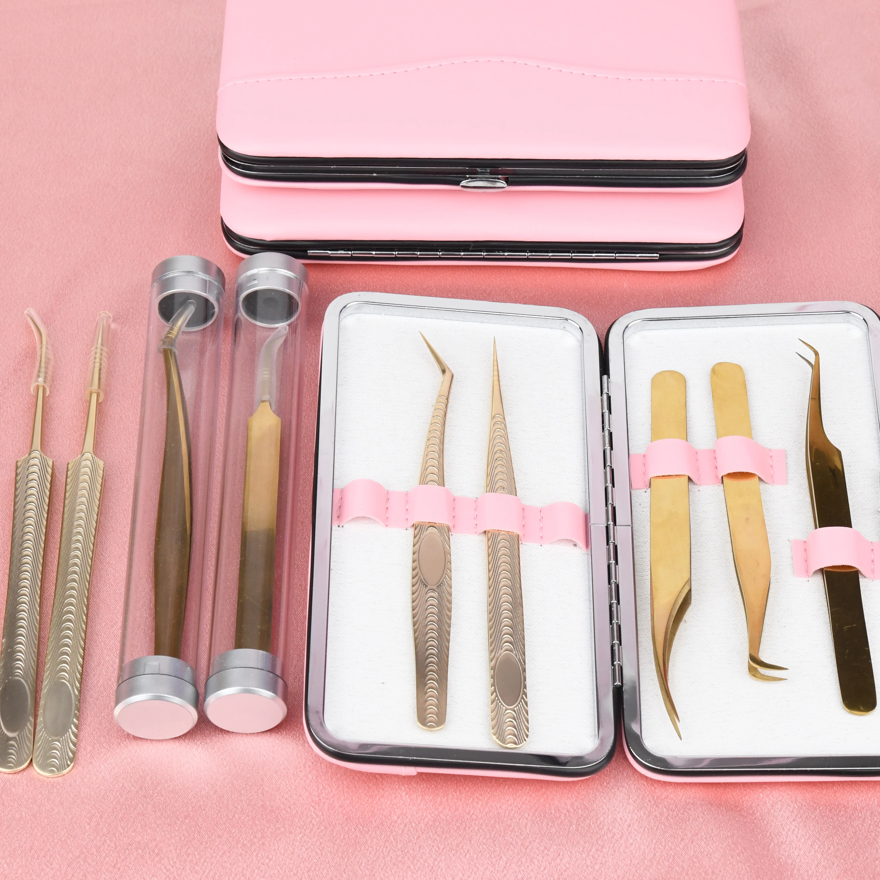 

Best Fiber Tips 90 Degree Volume Tweezer L Shaped In High Quality Stainless Steel Custom Eyelash Extension Tweezers