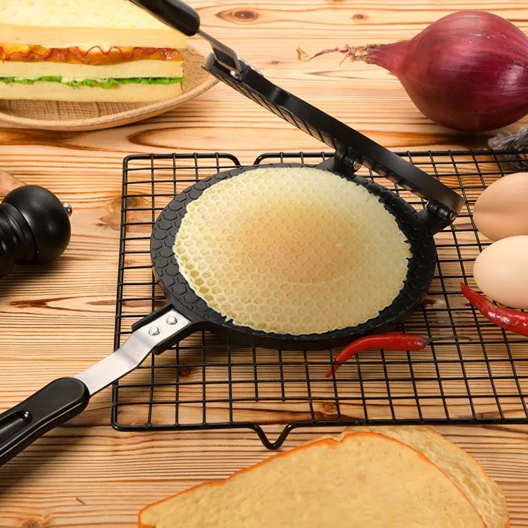 

Aluminum Alloy Waffle Maker Pan Non-Stick Coating Ice Cream Pan Cake Maker