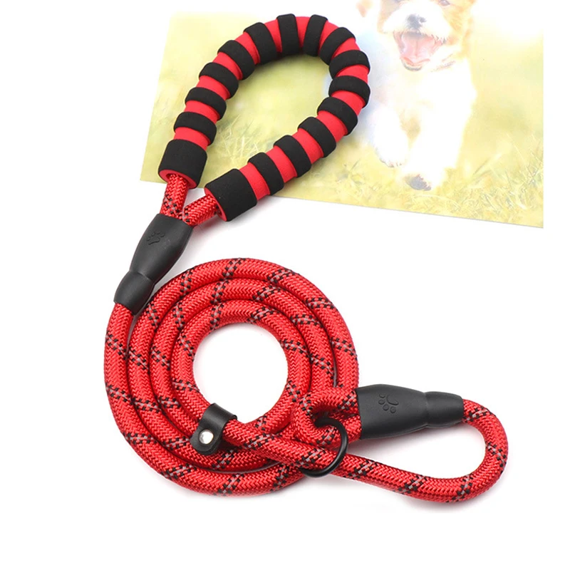 

Flexible Pets Accessories Dog Leash Comfortable Soft Hand Loop Dog Rope for Dogs Nylon Opp Bag Not Support with Fur 1-7days 1pc, Black/green/red/pink/blue