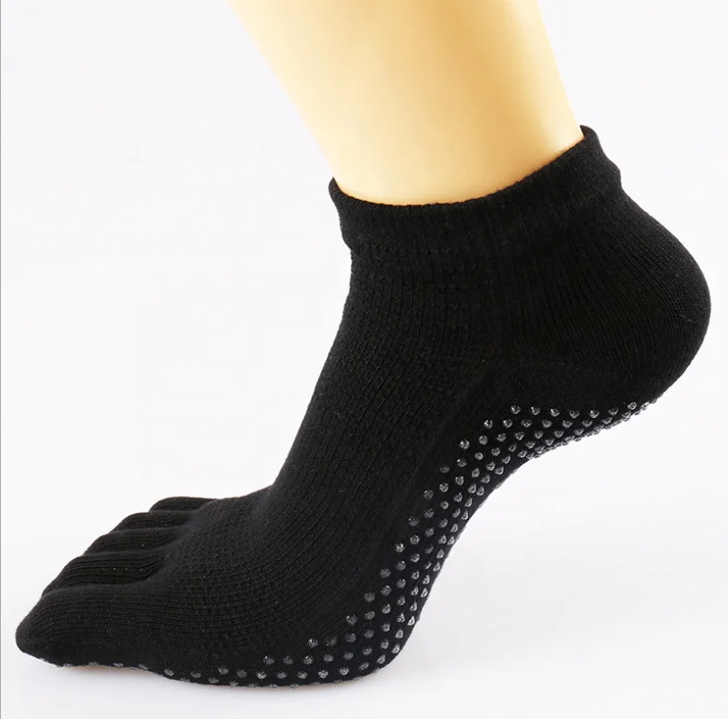 

Max open close toes cotton gym sports socks silica gel anti slip pure women yoga socks, Color avaliable