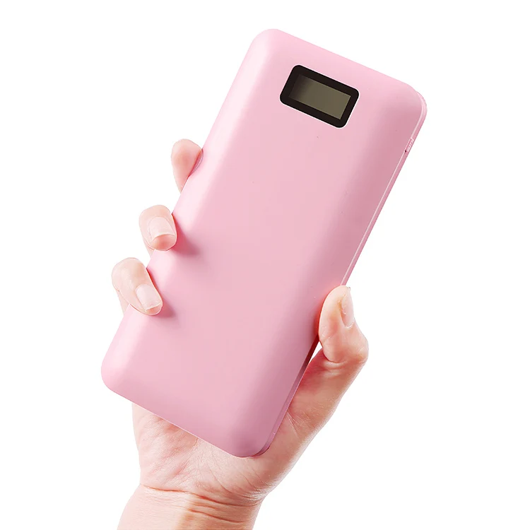 Real Capacity 20000 Mah Pink Power Bank Dual Usb Portable Charger With ...