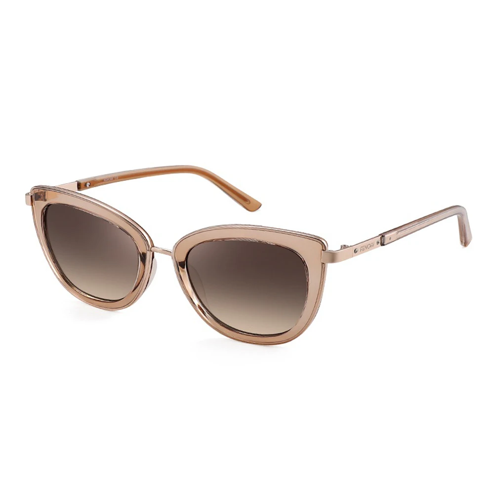 

6089 wholesale designer PC and stainless steel cat eye sun shades, As picture or custom colors