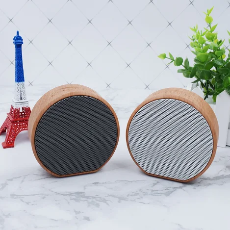 Newest Retro Wooden Bluetooth Speaker Mini Bluetooth Wireless Speakers Gift customized Computer Card Speaker - ANKUX.COM