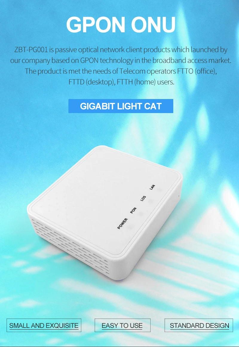 Chipset ZX279125 GPON/EPON Port Meets ITU-T G.984 ONT/ONU
