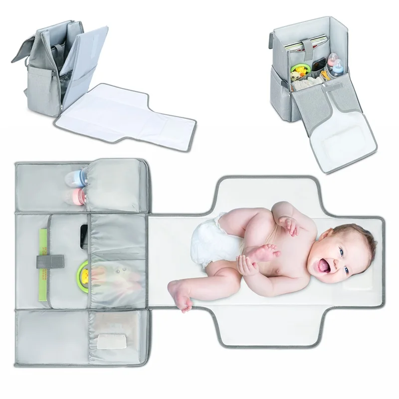 

Travel Baby Diaper Backpack Baby Changing Bags Diaper Bag, Gray
