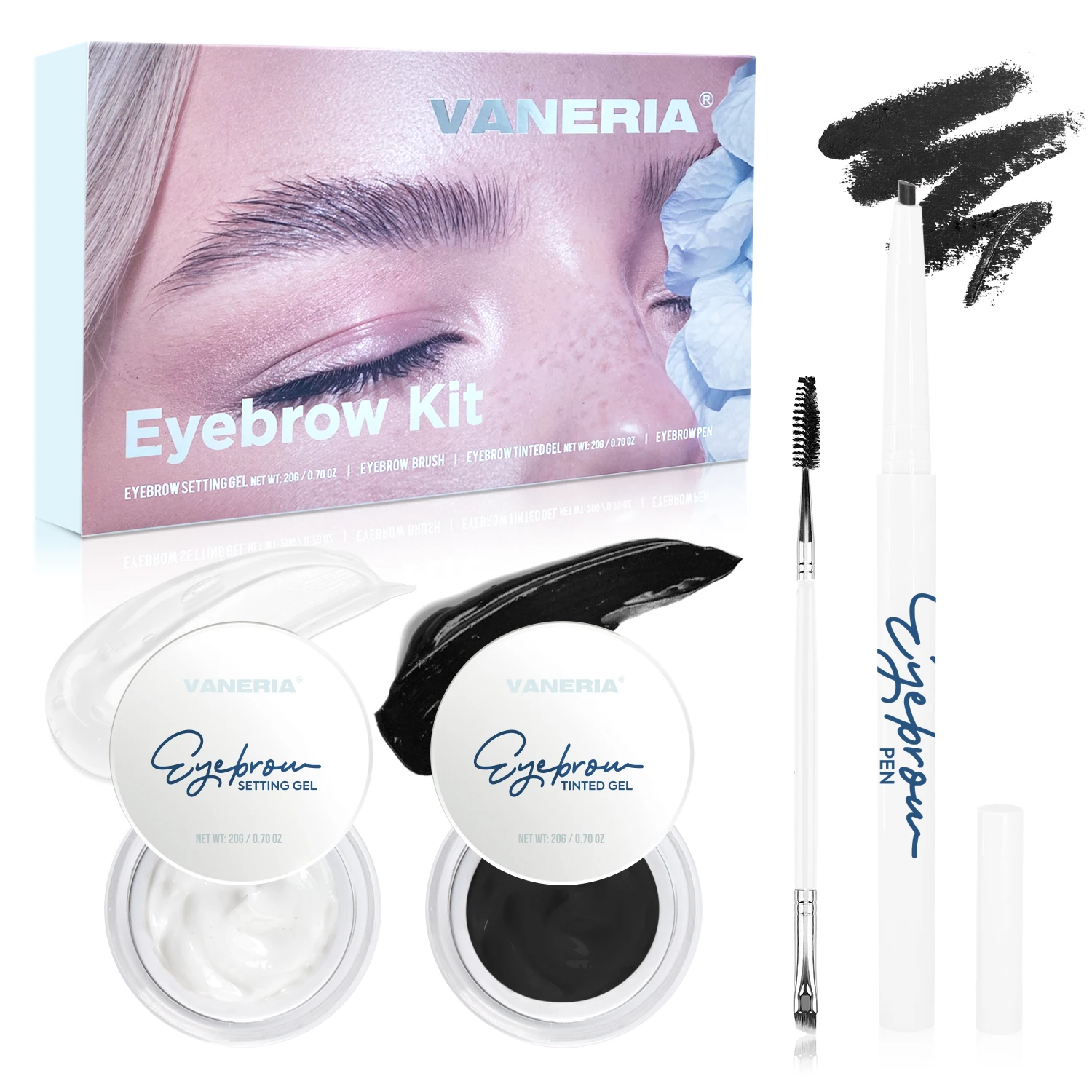 

Eyebrow Tint Dye Kit Waterproof Lasting Styling Brow Gel Eyebrow Pencil Daily Makeup Tinted Brow Gel