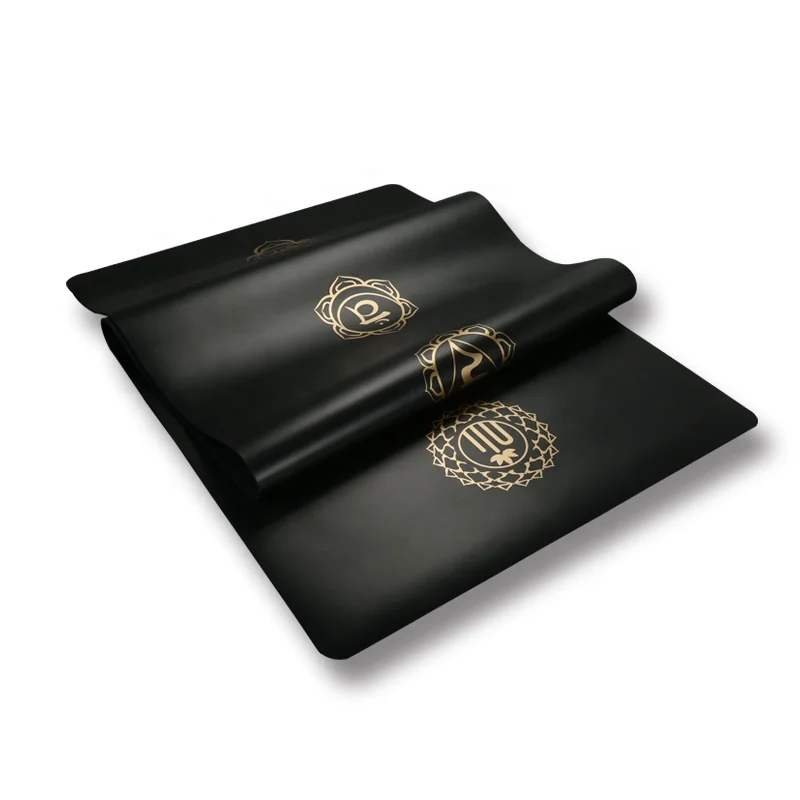 

Eco friendly customized gold line pu yoga mat for exercise