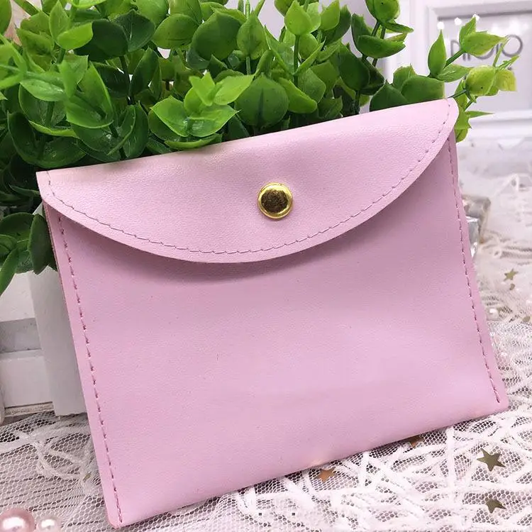 

Wholesale Custom logo PU Leather jewelry bag Pouch, Can be custom