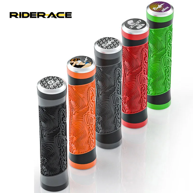 

Bicycle Grips Silica Gel Shock-Proof Anti-Slip Bike Handlebar MTB Cycling Durable Handle Bar Grip For Outdoor Sports Riding, Red/black/orange/grey/green