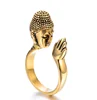 Antique rosary Hottest Wholesale Sakyamuni Buddha Finger Rings 316l Stainless Steel Buddhism Mens Jewelry ring Sets in Size 7-14