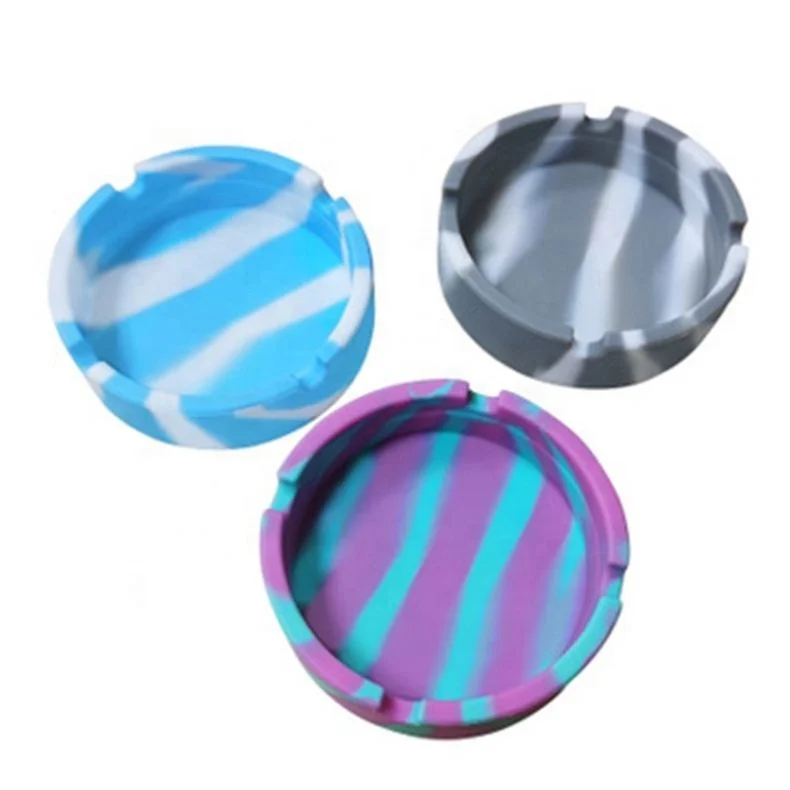 

Silicone Round Portable Ashtray Smoking Accessories, 10 colors