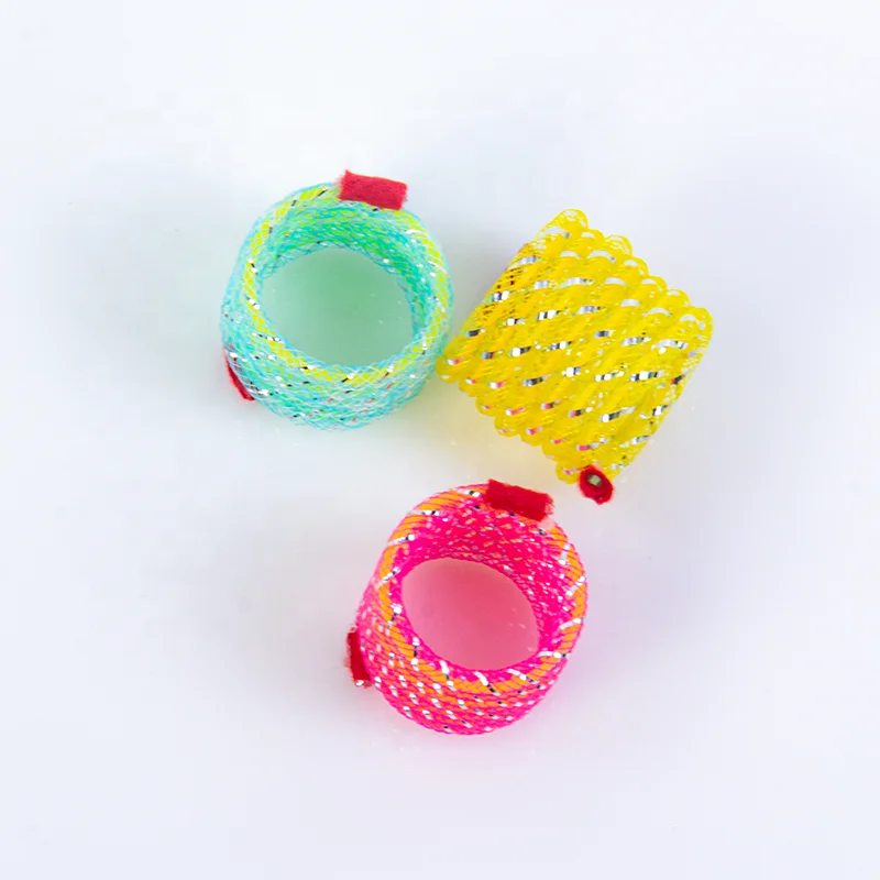 

New Pet Supplies Durable Cat Colorful Plastic Spring Toys Pet Grinding Claws Toys, As picture