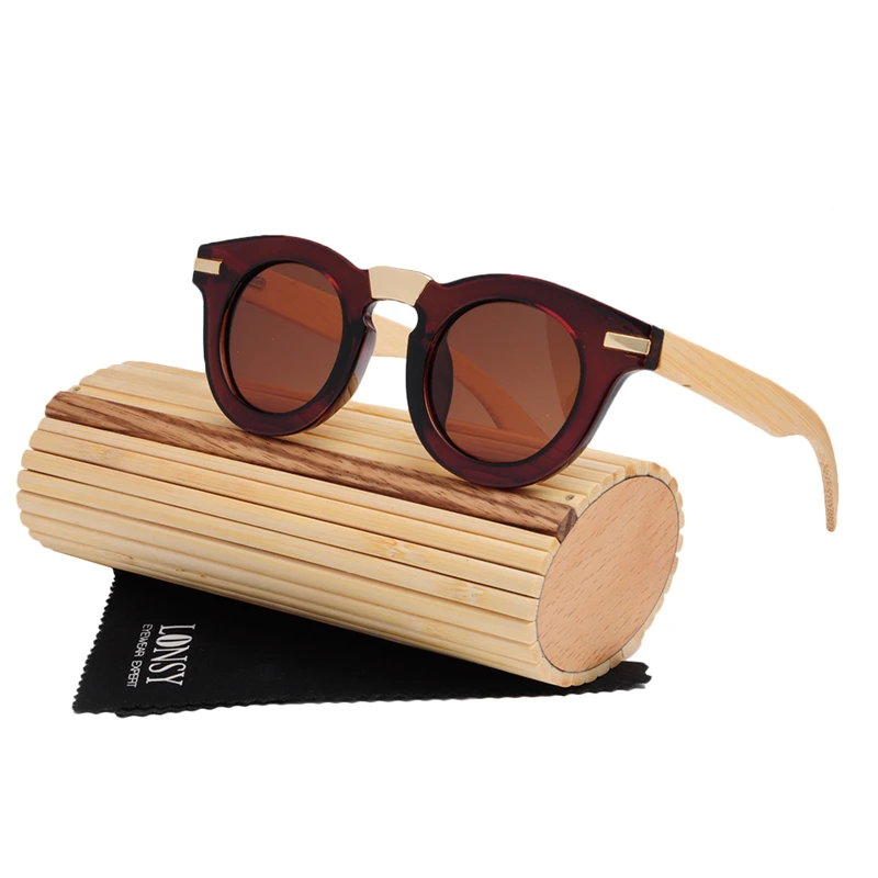 

vintage wood look pc frame natural bamboo promotion sunglasses