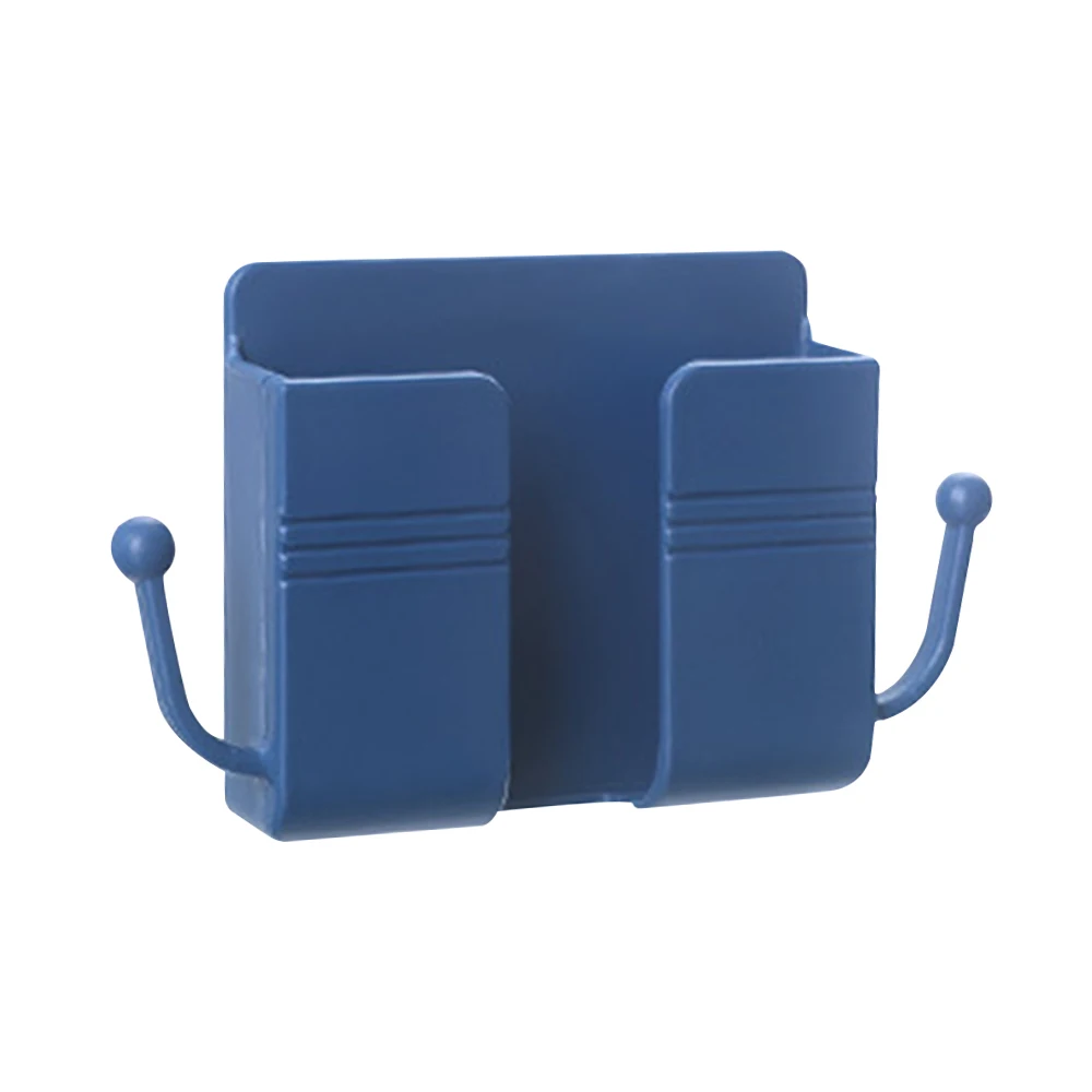 

Wall Mounted Organizer Storage Box Remote Control Mounted Mobile Phone Plug Wall Holder Charging Multifunction Holder Stand