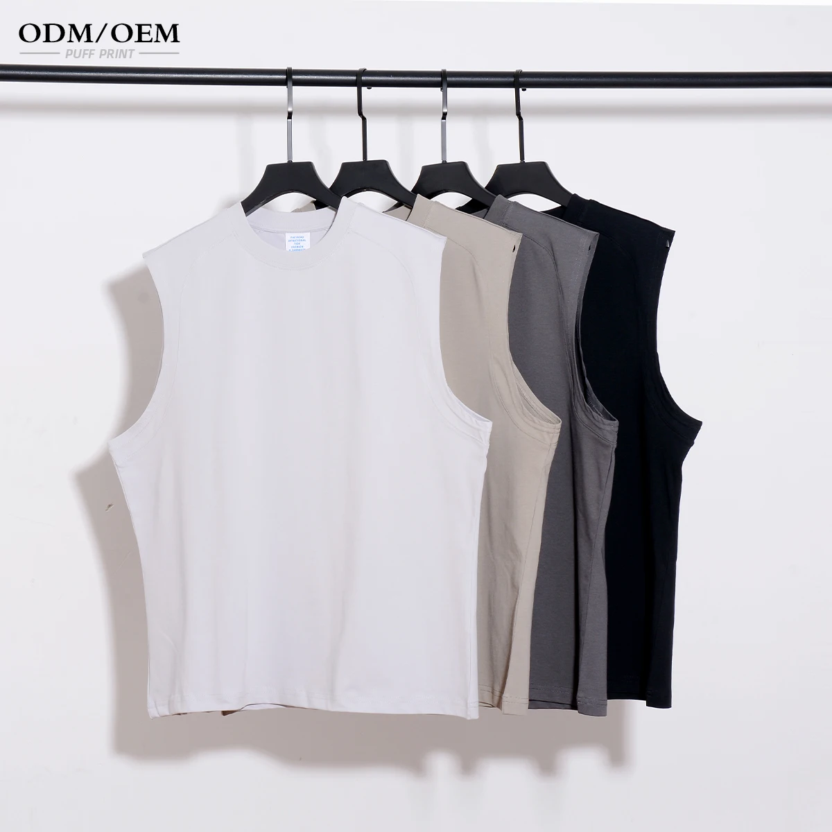 Wholesale Custom logo Cotton Running Singlet Muscle Athletic Shirts Sleeveless Fitness Wear Workout Men Gym Tank Top for Men