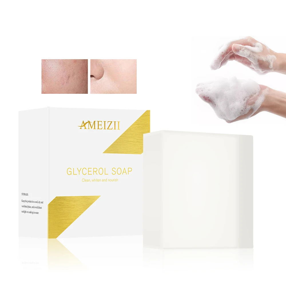 

New Natural Glycerin Soap Facial Deep Cleansing Care Soap Pemutih Badan Moisturizing Brightening Skin Glycerine Bath Soaps Bar