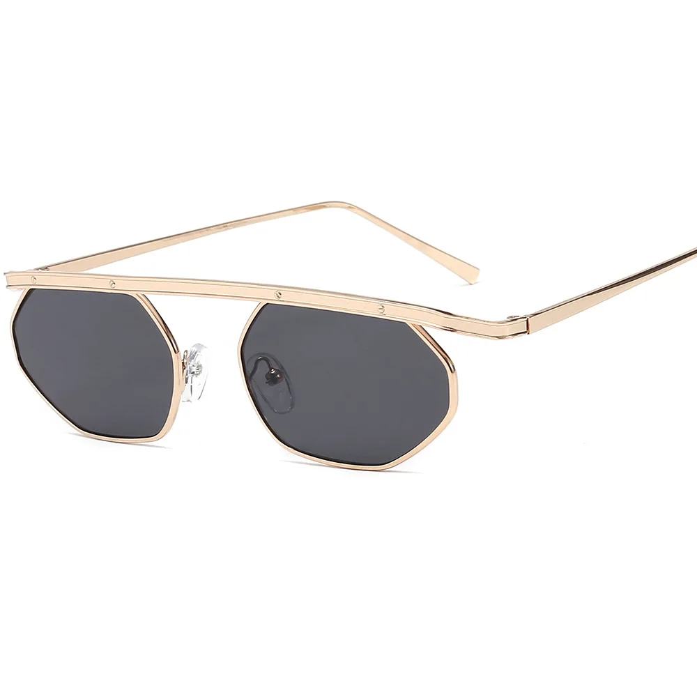 

2021 Fashion High Quality Metal Small Frames Vintage Polygonal Men Women Sunglasses, 9 colors