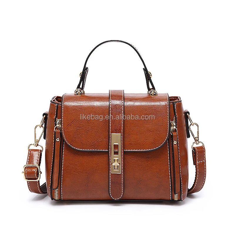 

LIKEBAG new hot sale Korean fashion trend large-capacity bag PU leather ladies one-shoulder messenger handbag