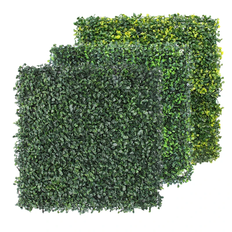 

garden home decoration vertical garden plastic greenery wall boxwood hedge milan lawn green uv resistant artificial plant wall, Customized