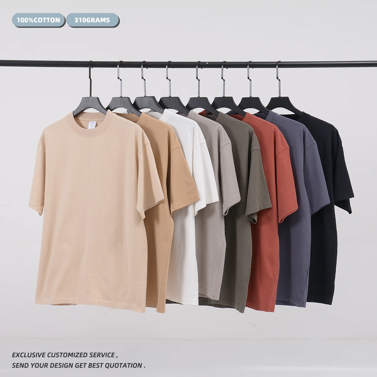 Wholesale Organic Cotton Solid 100% Cotton Logo Custom T-Shirt Drop Shoulder Oversize Blank Eco-Friendly Breathable Men