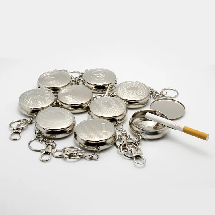 

Portable Mini Metal Ashtray With Keychain, Picture