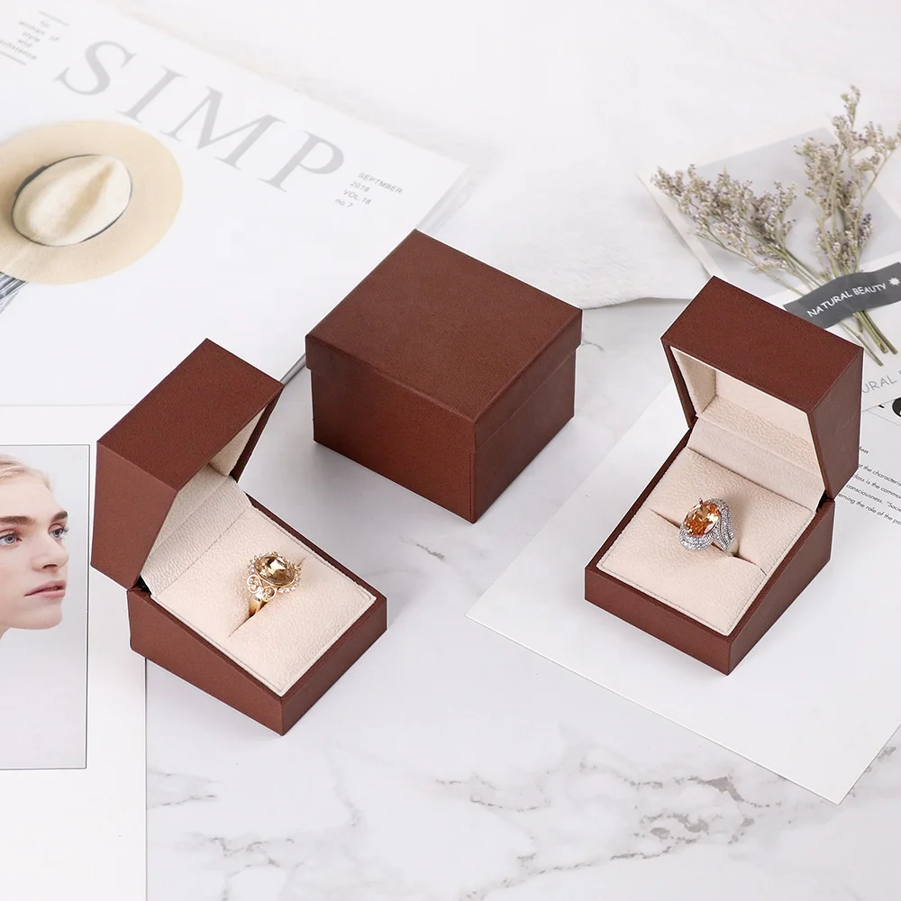 

wholesale custom logo New design luxury paper jewelry gift packing box ring box