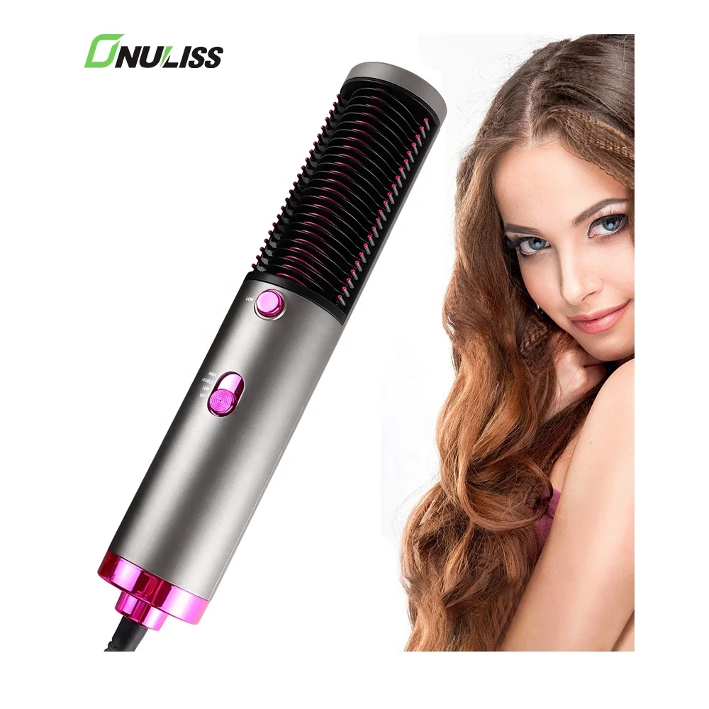 

Blow Dryer Hair Straightener Flat Iron Hot Air Brush Professional One Step Hair Dryer