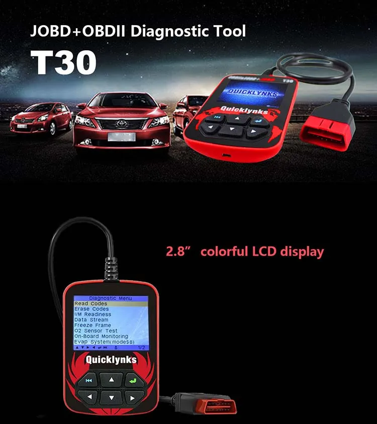 Vehicle Jobd Diagnostic Scanning Tool Obd2 Obdii Korean And Japanese