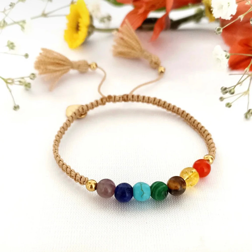 

Go2boho Healing Beaded Bracelet Women Men Jewelry Gift Yoga 7 Chakra Natural Stone Meditation Spiritual Inner Peace Earring