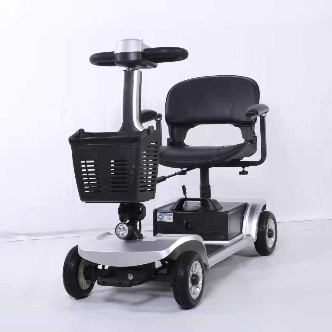 

[USA EU Stock]Free Shipping enhance foldable travel transformer 4 wheel electric folding mobility scooter for elderly travel, Black and customizek