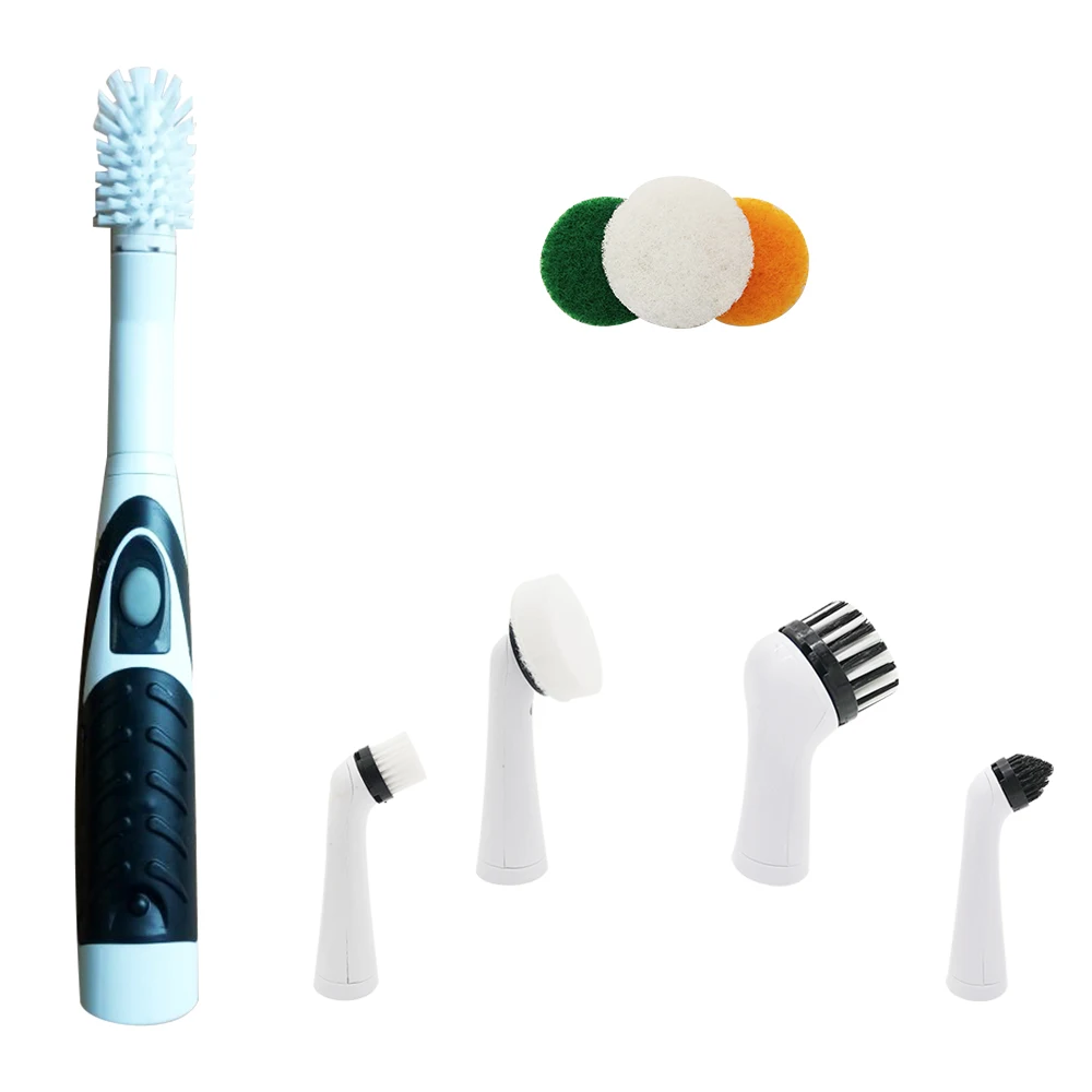 

Multifunctional Flexible Long Retractable Handle Cheap Bathroom Electric Scrubber Brush Set Cleaning Appliances Equipment, Black ,green or blue